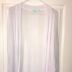 White cardigan. Light weight